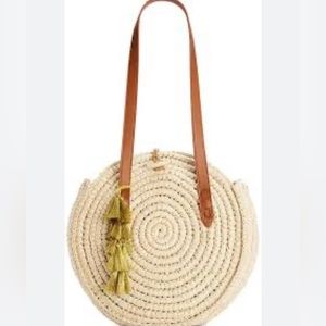 INC  NWOT natural rattan shoulder bag